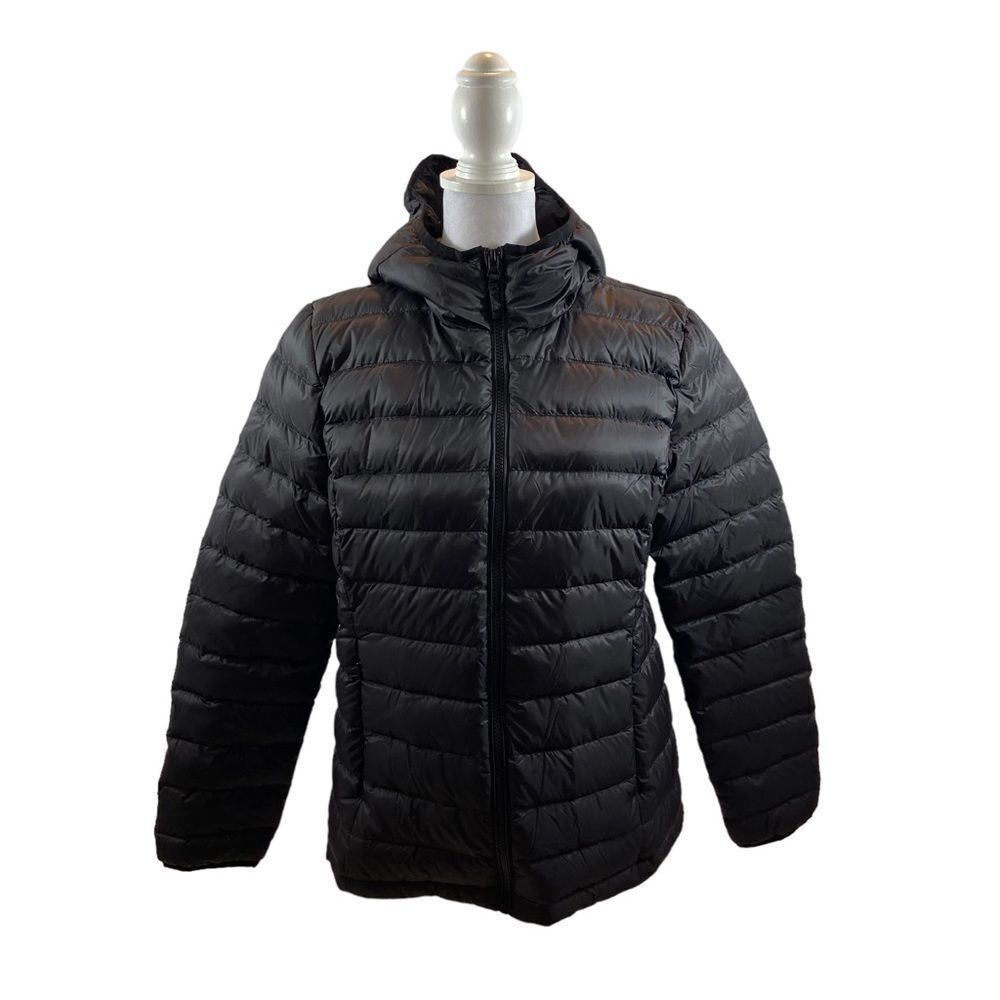 New without Tags Orolay Brand Ladies Black Hooded Puffer Jacket Size Small